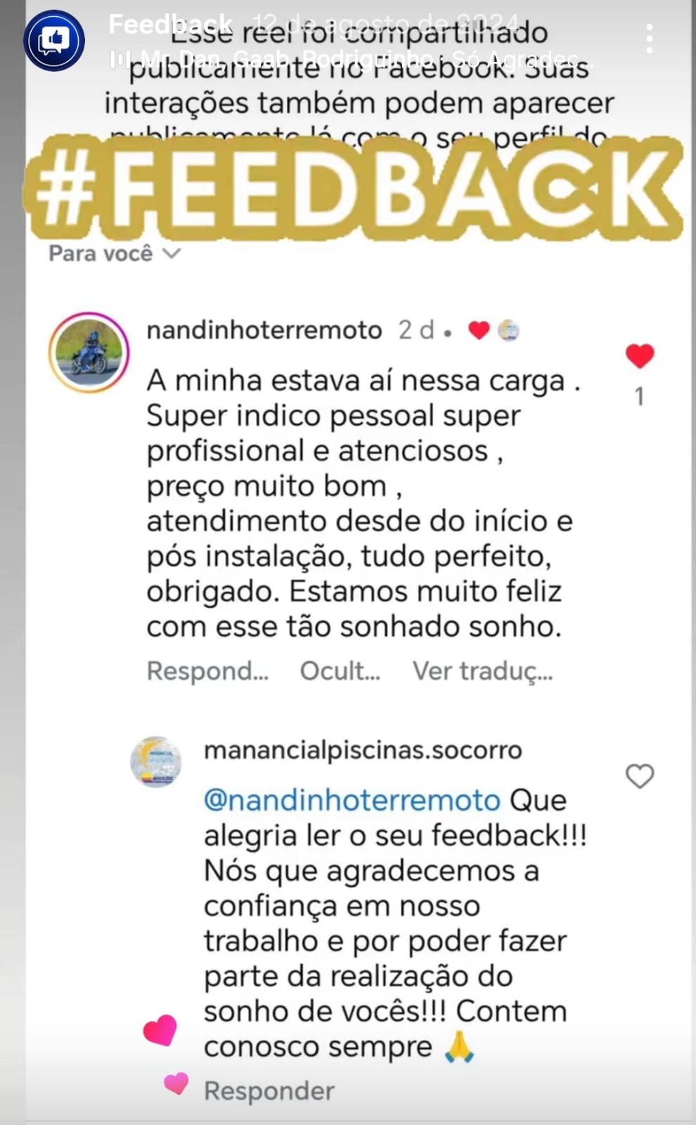 Feedback de cliente 9